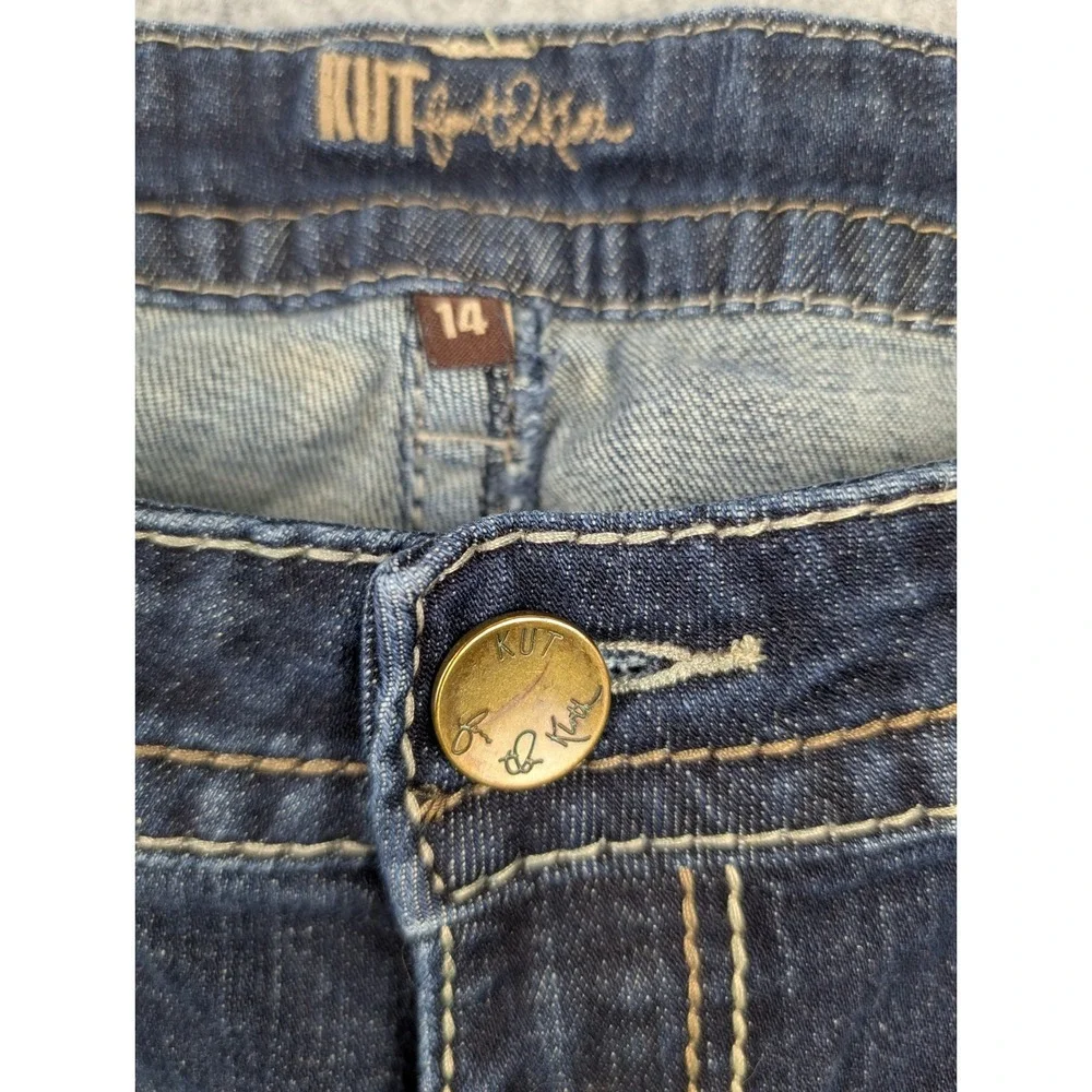 Kut from the Kloth Women Dark Wash Boot Cut Jeans Size 14 Indigo Denim